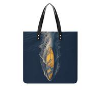 BVKWNTSA Sac à main tendance en cuir imprimé planche de surf de grande capacité, un choix polyvalent pour les déplacements, les voyages et un usage quotidien