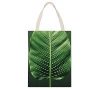 BVKWNTSA Sac fourre-tout d'été en toile imprimée de feuilles tropicales de grande capacité - Un accessoire de shopping durable et élégant