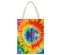 BVKWNTSA Sac fourre-tout en toile imprimée tie dye de grande capacité - Un assistant de shopping durable et élégant