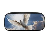 BVKWNTSA Trousse à crayons de grande capacité - Multifonctionnelle, motif ciel colombe imprimé, trousse à crayons, trousse à stylos, bureau, trousse à crayons