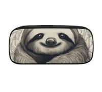 BVKWNTSA Trousse à crayons de grande capacité - Multifonctionnelle, motif paresseux mon esprit, organiseur de papeterie, trousse à crayons, trousse à crayons, bureau, trousse à crayons