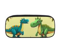 BVKWNTSA Trousse à crayons de grande capacité - Multifonctionnelle, organiseur de papeterie imprimé dinosaures mignons, trousse à crayons, trousse à stylos, bureau, trousse à crayons