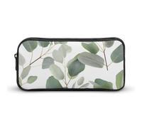 BVKWNTSA Trousse à crayons imprimée feuilles d'eucalyptus pour filles, garçons, enfants, utilisée comme trousse à crayons, accessoire de bureau, trousse de maquillage