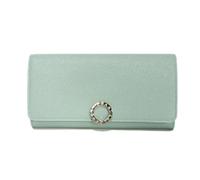 Bvlgari Vintage - Pre-owned Clip Large Wallet Grain Calf Leather Long Wallet - Femme - Pre-owned - Vert - Taille: ONE Size