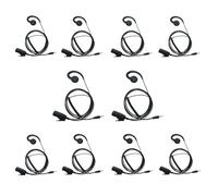 BVMAG Lot de 10 écouteurs en forme de C avec micro PTT compatibles avec Cobra Microtalk PX655 Cxt195 Cx112 PX650 ACXT1035r ACXT145 ACXT545 RX385 RX685 Radio bidirectionnelle