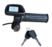 BVMKNI Écran LCD 48 V pour vélos électriques, écran couleur numérique, poignée d'accélérateur Hall avec indicateur de tension de la tension de la batterie pour scooter électrique (démarrage de la clé