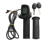 BVMKNI Écran LCD 48 V pour vélos électriques, écran couleur numérique, poignée d'accélérateur Hall avec indicateur de tension de la tension de la batterie pour scooter électrique (démarrage de la clé