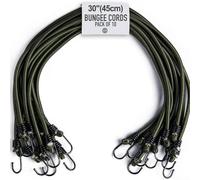 BVMKNI Lot de 10 Crochets élastiques en métal, Corde élastique en Caoutchouc de 8 mm avec Carte de Fixation for Camping, randonnée, activités de Plein air, Robuste, Charge de 30 kg (45 cm).(60cm)