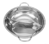 BVMKNI Marmite Double Shabu-shabu en Acier Inoxydable for cuisinière à Induction, Convient for Un dîner en Famille de 2 à 3 Personnes (30 cm)(30cm)