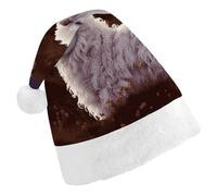 BVNMT Chapeau de Noël festif pour adulte (43,4 x 29,7 cm) - Polyester Delight for The Holidays Sheep_77994455 Chapeau de Père Noël imprimé Chapeaux de Noël Chapeau de fête de Noël pour adultes femmes