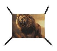 BVNMT Hamac en toile imprimée lion rugissant en colère pour animaux de compagnie - Respirant et pliable pour chats, chiens et petits animaux de compagnie - Idéal pour la maison, les voyages et