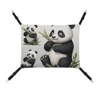 BVNMT Hamac en toile imprimée panda mignon pour animaux de compagnie - Respirant et pliable pour chats, chiens et petits animaux de compagnie - Idéal pour la maison, les voyages et l'hôpital pour