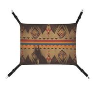 BVNMT Native American Hamac en toile imprimée pour animaux de compagnie - Respirant et pliable pour chats, chiens et petits animaux de compagnie - Idéal pour la maison, les voyages et l'hôpital pour