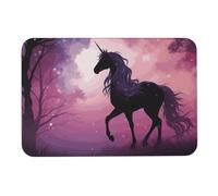 BVNMT Tapis absorbant l'eau fantaisie cheval violet imprimé tapis de sol antidérapant tapis de boue de diatomée pour intérieur et extérieur 60 x 39 cm