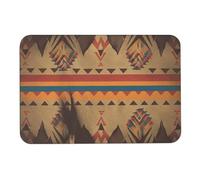 BVNMT Tapis absorbant l'eau, tapis de sol antidérapant imprimé amérindien, tapis de boue de diatomée pour intérieur et extérieur 60 x 40 cm