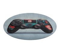 BVNMT Tapis de sol rond antidérapant pour console de jeu, tapis imprimé animal domestique, doux et lavable pour salle de bain, bureau