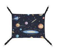 BVNMT The Solar Family Hamac en toile imprimée pour animaux de compagnie - Respirant et pliable pour chats, chiens et petits animaux de compagnie - Idéal pour la maison, les voyages et l'hôpital pour