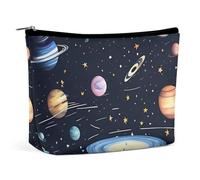BVNMT Trousse de maquillage portable de grande capacité pour voyage, sac de rangement pour ballon de football, trousse de toilette imprimée à l'eau, adaptée pour les femmes et les filles, La famille