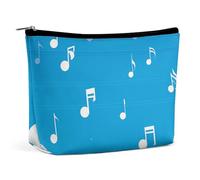 BVNMT Trousse de maquillage portable de grande capacité, sac de rangement de voyage à rayures multicolores, trousse de toilette adaptée pour les femmes et les filles, Note de musique., Taille unique