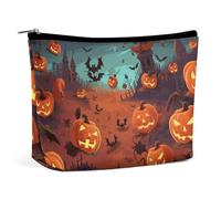 BVNMT Trousse de maquillage portable de grande capacité - Sac de rangement de voyage - Bouledogue français - Avec caméra imprimée - Convient pour les femmes et les filles, Halloween., Taille unique