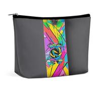 BVNMT Trousse de maquillage portable de grande capacité - Sac de rangement de voyage - Carte couleur - Trousse de toilette imprimée avion - Convient pour les femmes et les filles, Affiche colorée de
