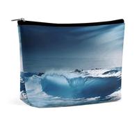 BVNMT Trousse de maquillage portable de grande capacité - Sac de rangement de voyage - Panda rouge - Trousse de toilette adaptée pour les femmes et les filles, Bleu océan, Taille unique