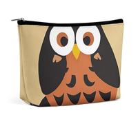BVNMT Trousse de maquillage portable de grande capacité - Sac de rangement de voyage - Peinture abstraite - Motifs colorés - Pour femme et fille, Motif animal hibou, Taille unique