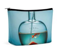BVNMT Trousse de maquillage portable de grande capacité - Sac de rangement de voyage - Peinture abstraite - Motifs colorés - Pour femme et fille, Instruments d'eau et de poisson, Taille unique