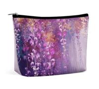 BVNMT Trousse de maquillage portable de grande capacité, sac de rangement de voyage, sac de rangement, sac de toilette imprimé conte de dauphin, convient pour les femmes et les filles, Fleur pleureuse