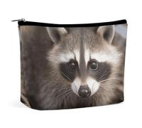 BVNMT Trousse de maquillage portable de grande capacité - Sac de rangement de voyage - Sac de toilette imprimé poule et canard - Convient pour les femmes et les filles, Raton laveur, Taille unique