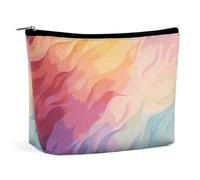 BVNMT Trousse de maquillage portable de grande capacité - Sac de rangement de voyage - Sac de toilette imprimé caniche - Convient pour les femmes et les filles, Arc-en-ciel, Taille unique