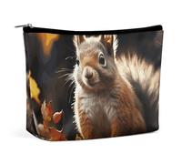 BVNMT Trousse de maquillage portable de grande capacité - Sac de rangement - Motif écureuil dans les bois - Pour femmes et filles, Écureuil dans les bois, Taille unique