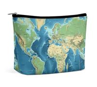 BVNMT Trousse de maquillage portable de grande capacité, trousse de maquillage de voyage, sac de rangement, trousse de toilette imprimée des Alpes suisses, convient pour les femmes et les filles