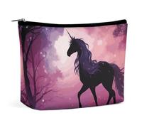 BVNMT Trousse de maquillage portable de grande capacité, trousse de maquillage de voyage, sac de rangement, trousse de toilette imprimée beignets, convient pour les femmes et les filles, Fantasy