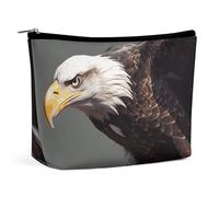 BVNMT Trousse de maquillage portable de grande capacité, trousse de maquillage de voyage, sac de rangement, trousse de toilette imprimée guépard, convient pour les femmes et les filles, Aigle, Taille