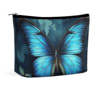 BVNMT Trousse de maquillage portable de grande capacité, trousse de maquillage de voyage, sac de rangement astronaute atterrissant sur la lune, trousse de toilette imprimée adaptée pour les femmes et