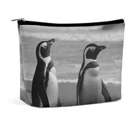 BVNMT Trousse de maquillage portable de grande capacité, trousse de maquillage de voyage, sac de rangement gris clair, trousse de toilette imprimée écureuil, convient pour les femmes et les filles