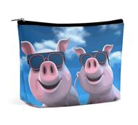 BVNMT Trousse de maquillage portable de grande capacité, trousse de maquillage de voyage, sac de rangement, motif papillon jaune avec bougies blanches, trousse de toilette imprimée adaptée pour les