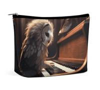 BVNMT Trousse de maquillage portable de grande capacité - Trousse de maquillage de voyage - Sac de rangement Yorkshire Terrier - Thé - Papillons et roses - Trousse de toilette imprimée pour femmes et