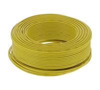 BVV Fil conducteur électrique isolé 1x1 avec revêtement en PVC, 7 conducteurs, 100 m, 328,1 pieds, AC300 V, jaune, pour appareils ménagers, petits outils électriques, instruments,