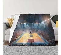 bvxcdd Couverture en flanelle imprimée basket-ball, couverture ultra douce en micro polaire légère en plusieurs tailles, idéale pour canapé, lit, camping, voyage