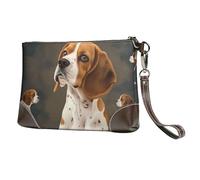 bvxcdd Pochette en cuir avec motif de médecine de dessin animé, bracelet en cuir véritable, sac de rangement pour soirées, rendez-vous galants, mariages et cadeaux, Beagle Dog, Taille unique