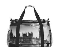 bvxcdd Sac fourre-tout de voyage avec impression de constellation de pizzas, 50 x 33 x 26 cm, pliable avec sangle d'épaule et double poignées pour les voyages de w nd, la gym, les voyages