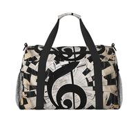 bvxcdd Sac fourre-tout de voyage avec impression de constellation de pizzas, 50 x 33 x 26 cm, pliable avec sangle d'épaule et double poignées pour les voyages de week-end, la gym, les voyages