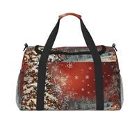 bvxcdd Sac fourre-tout de voyage imprimé libellule 50 x 33 x 26 cm pliable avec bandoulière et deux poignées pour les voyages de week-end, gym, voyage d'affaires et cabine à l'aéroport, Noël., Taille