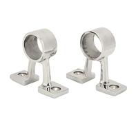 Bvznmilhd 2 pièces de Support Central pour ralingue de Pont de Bateau Marin, Colonne en Acier Inoxydable pour Tube de 1 Pouce, connecteur de ralingue de Pont Poli Miroir à Double Jambe pour