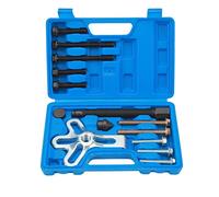 Bvznmilhd Kit de démontage d’équilibrage harmonique de 14 pièces, ensemble de démonte-pneus de volant en acier au carbone réutilisable avec boîte de rangement pour les applications à 2 et 3