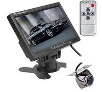 Bw 17,8 cm TFT LCD rétroviseur avec appui-tête moniteur PAL de voiture moniteur CCTV moniteur à écran couleur pour voiture Caméra de recul haute résolution de voiture vue arrière inversée Caméra de recul