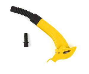 BW® bec verseur flexible pour jerrycan métallique 5/10 / 20 Litres - 25cm Flex Spout incl. support pour bidon - Jaune - RAL 1018 - Fabriqué en Europe