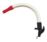 BW® bec verseur flexible pour jerrycan métallique 5/10 / 20 Litres - 38cm Flexrohr Spout 20mm pour essence incl. support pour bidon - Rouge - RAL 3000 - Fabriqué en Europe